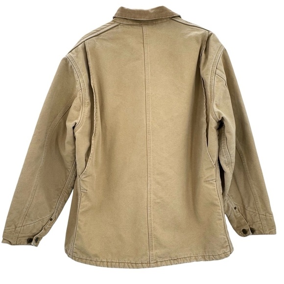 Vintage 90s Carhartt Blanket Lined Chore Coat Work Jacket Made in USA | Size XL - Picture 3 of 11